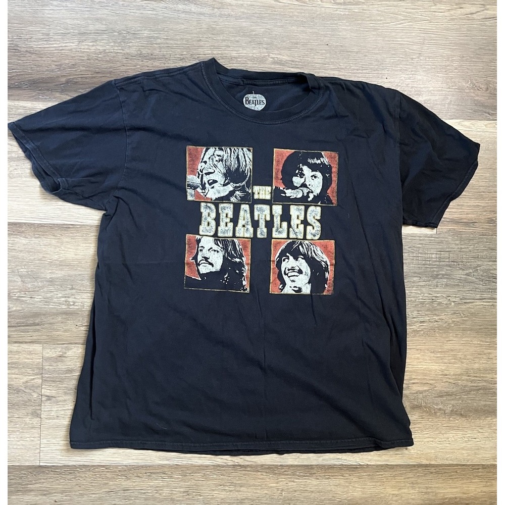 The Beatles T Shirt 2XL Black John Paul George Ringo 2020 Apple Corps Band Tee
